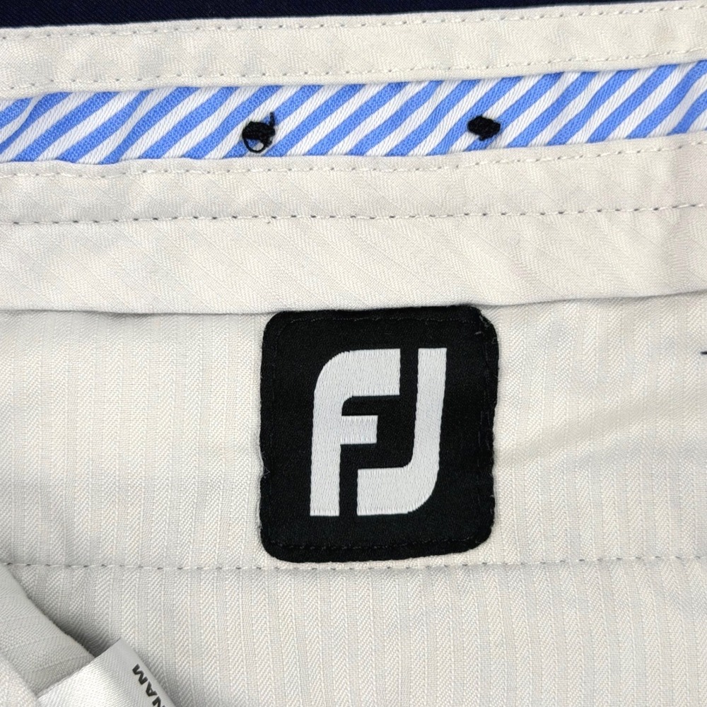 FJ FootJoy Performance Golf Shorts Men 40 Navy Blue Spandex Stretch Chino 8" - Picture 4 of 11
